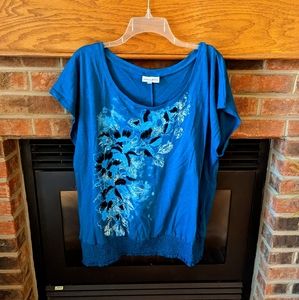 Fashion bug brand teal top women's plus size 1X